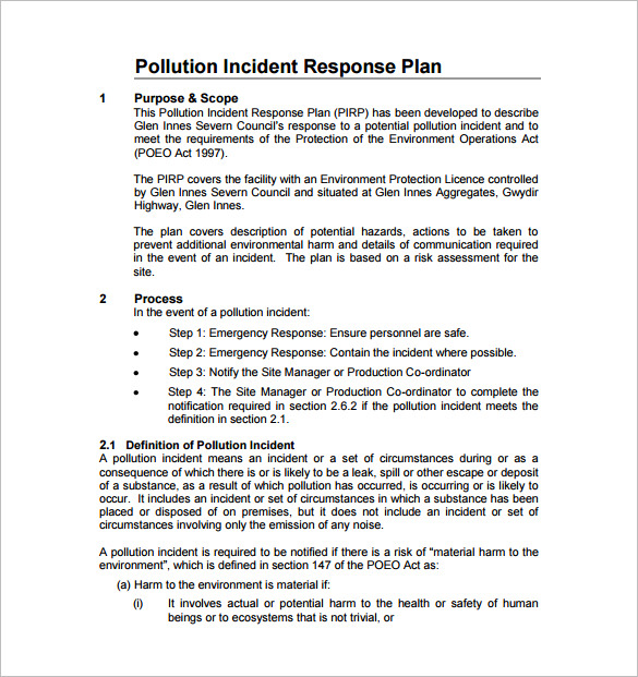 Incident Response Plan Template