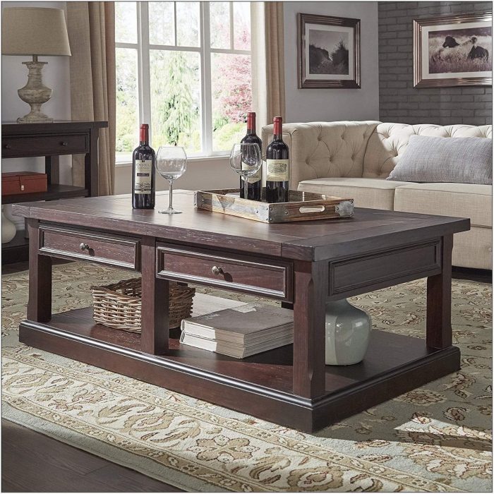 Wood Living Room Table Sets