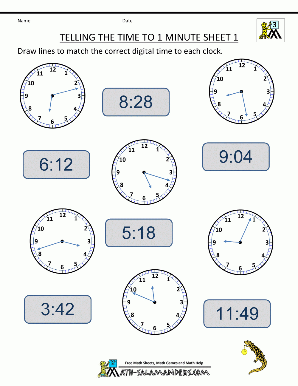 Learn To Tell The Time Printable Worksheets Printable Worksheets