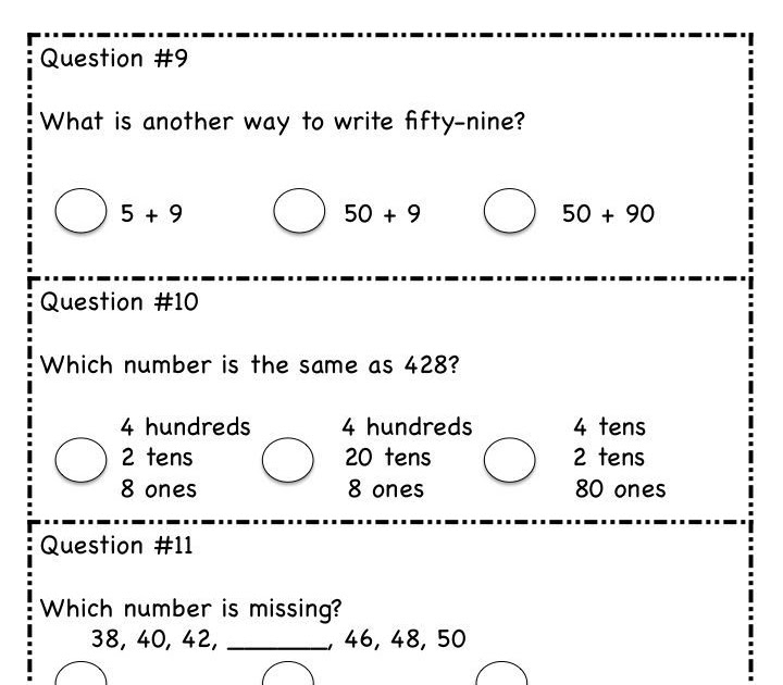 Math Test Grade 2 Printable - Sara Battle's Math Worksheets