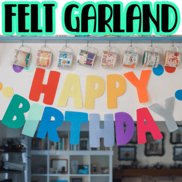 DIY felt birthday garland