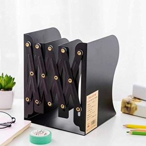 ®Praha Expandable Desktop Bookend Stand Holder Bookcase Adjustable Book Holder Book Stand Desk Shelf