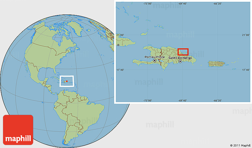 Nagua Dominican Republic Map Savanna Style Location Map of Nagua