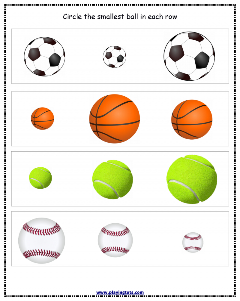 Printable Kindergarten Math Worksheets Soccer Balls - Math Worksheets