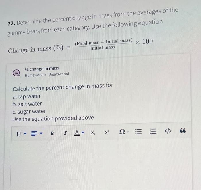 Solved 21 Determine The Percent Change