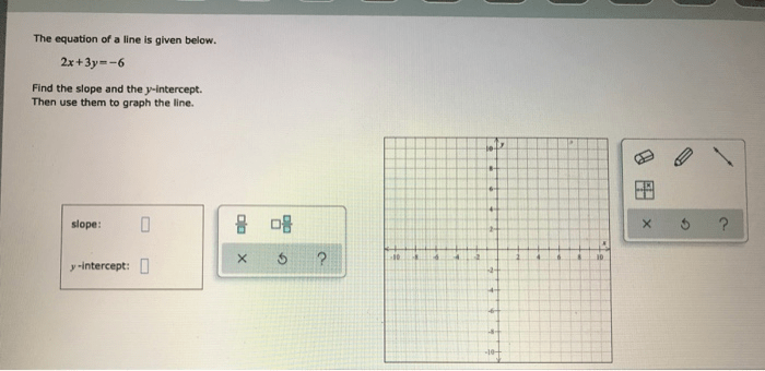 Solved The Equation Of A Line Is Given