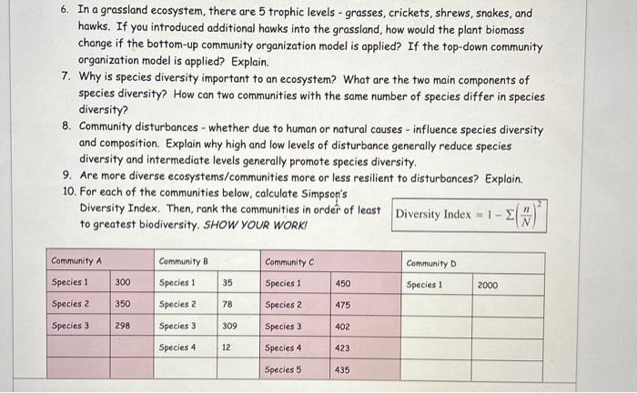 Solved 1. Create a chart (like the one below) comparing the | Chegg.com