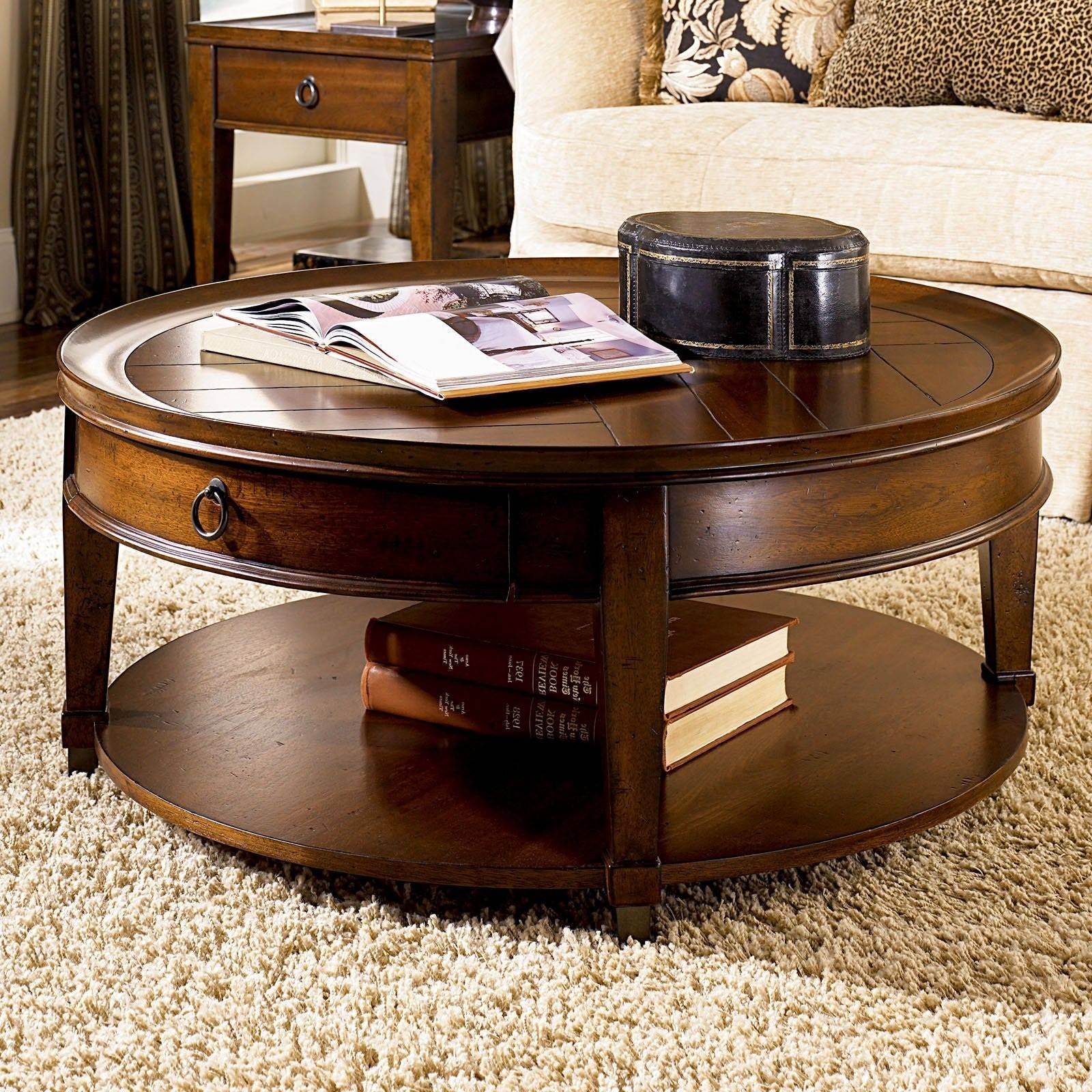 Round Wood Coffee Table With Storage: A Versatile And Stylish Addition ...