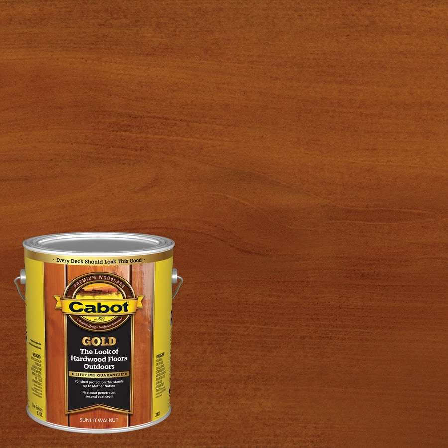 Cabot Gold PreTinted Sunlit Walnut Transparent Exterior Stain and Sealer (Gallon) in the