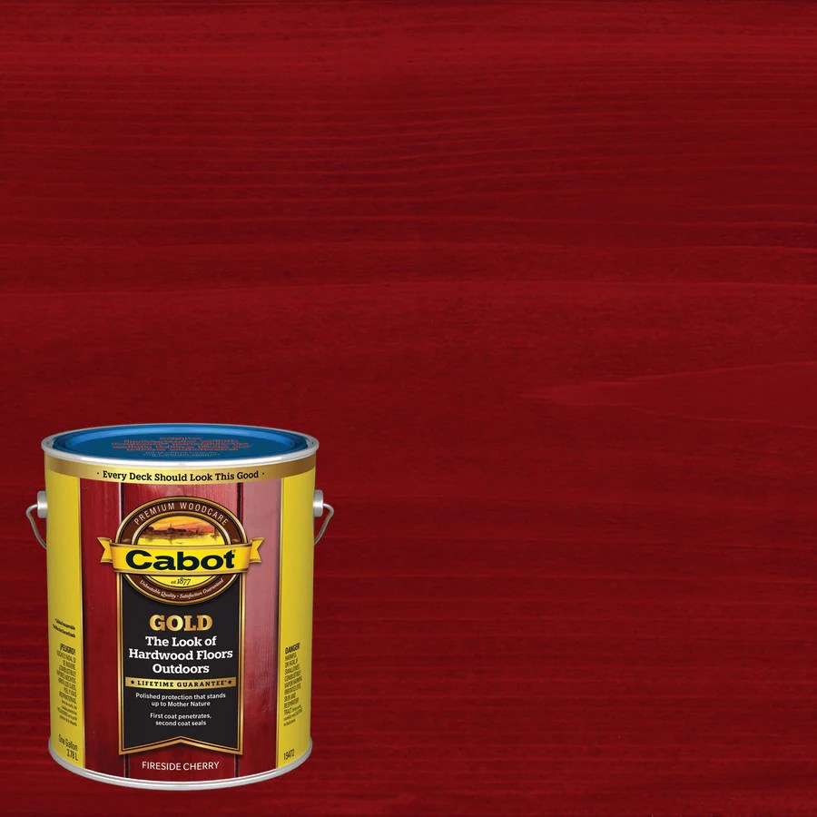 Cabot Gold PreTinted Fireside Cherry Transparent Exterior Stain and Sealer (1Gallon) in the