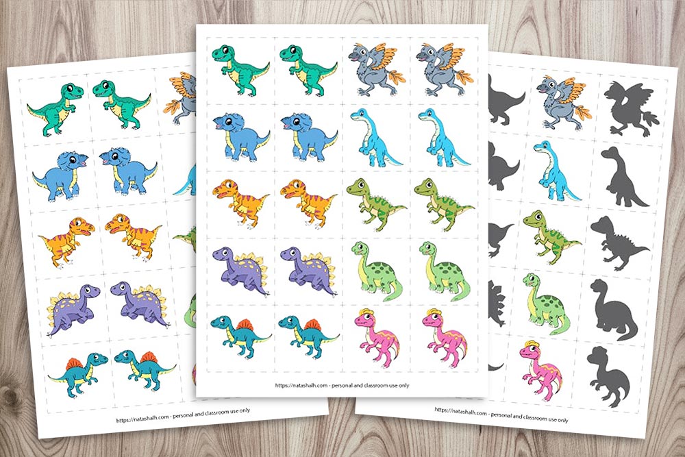 Dinosaur Matching Game Printable