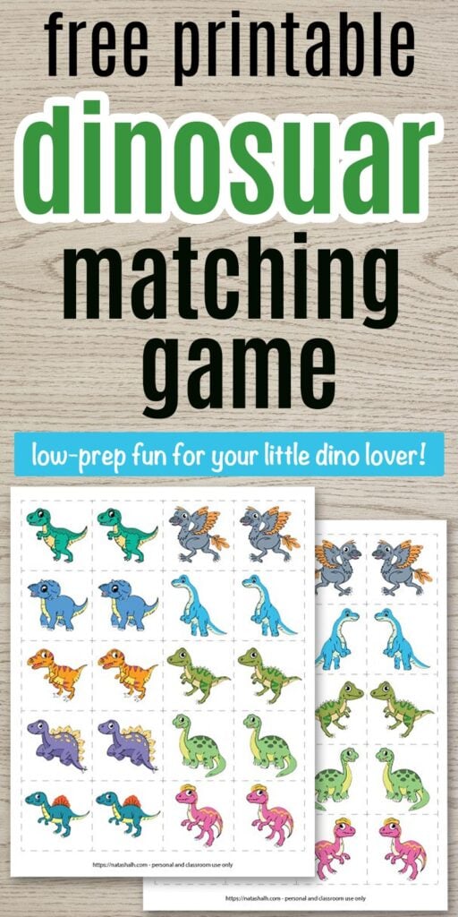 Free Printable Dinosaur Matching Game (for your dino-loving child ...