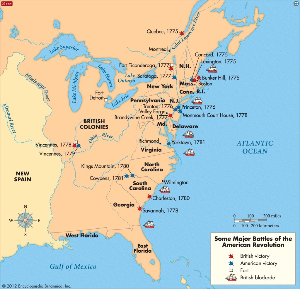 05 - American Revolution Map Diagram | Quizlet