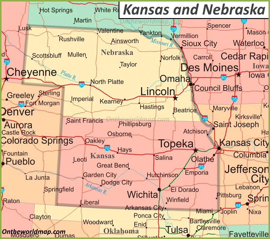 Map Of Northeast Kansas - Colorado Map