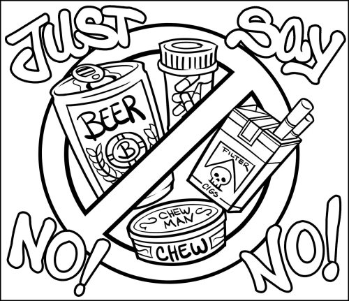 say no to drugs printables coloring pages - Coloring Pages HD