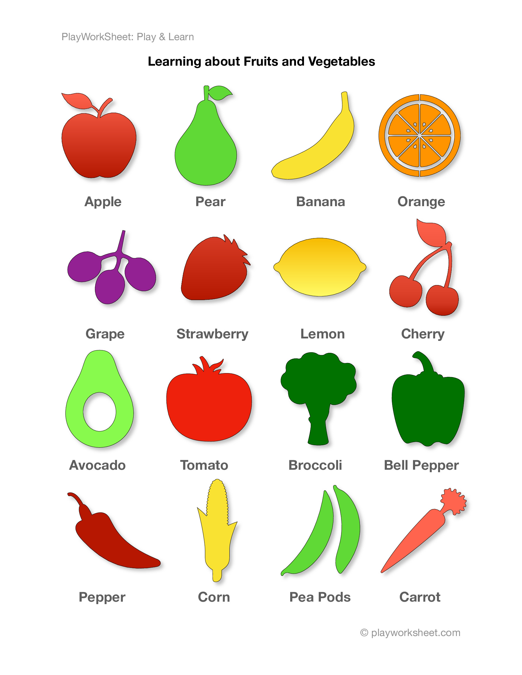 Fruit And Vegetable Printables - Printable Calendars AT A GLANCE