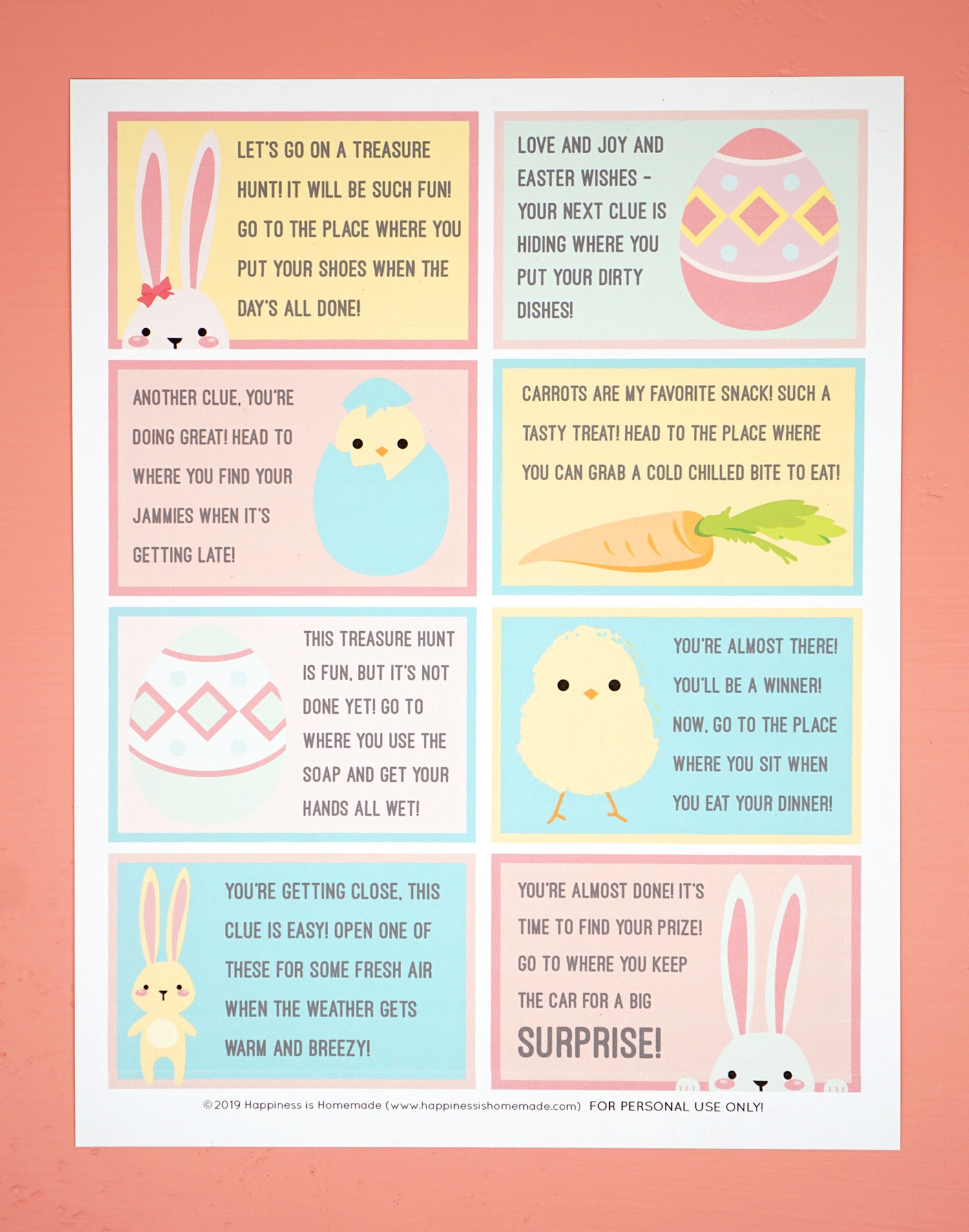 Free Printable Easter Egg Hunt Riddles - Free Printable