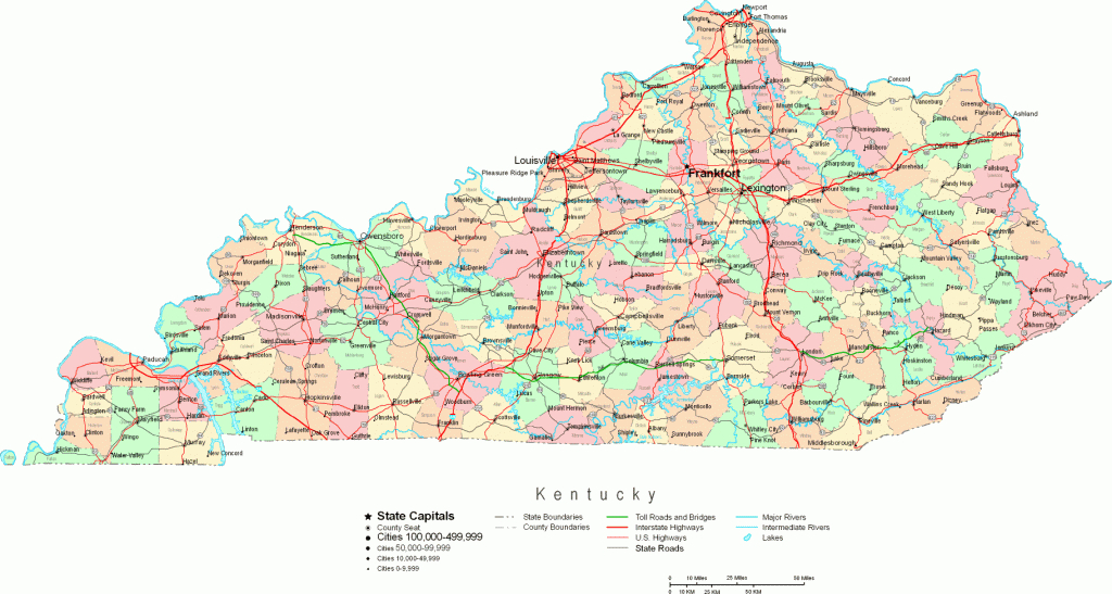 Map Of Kentucky Political Printable Map Of Kentucky Printable Maps