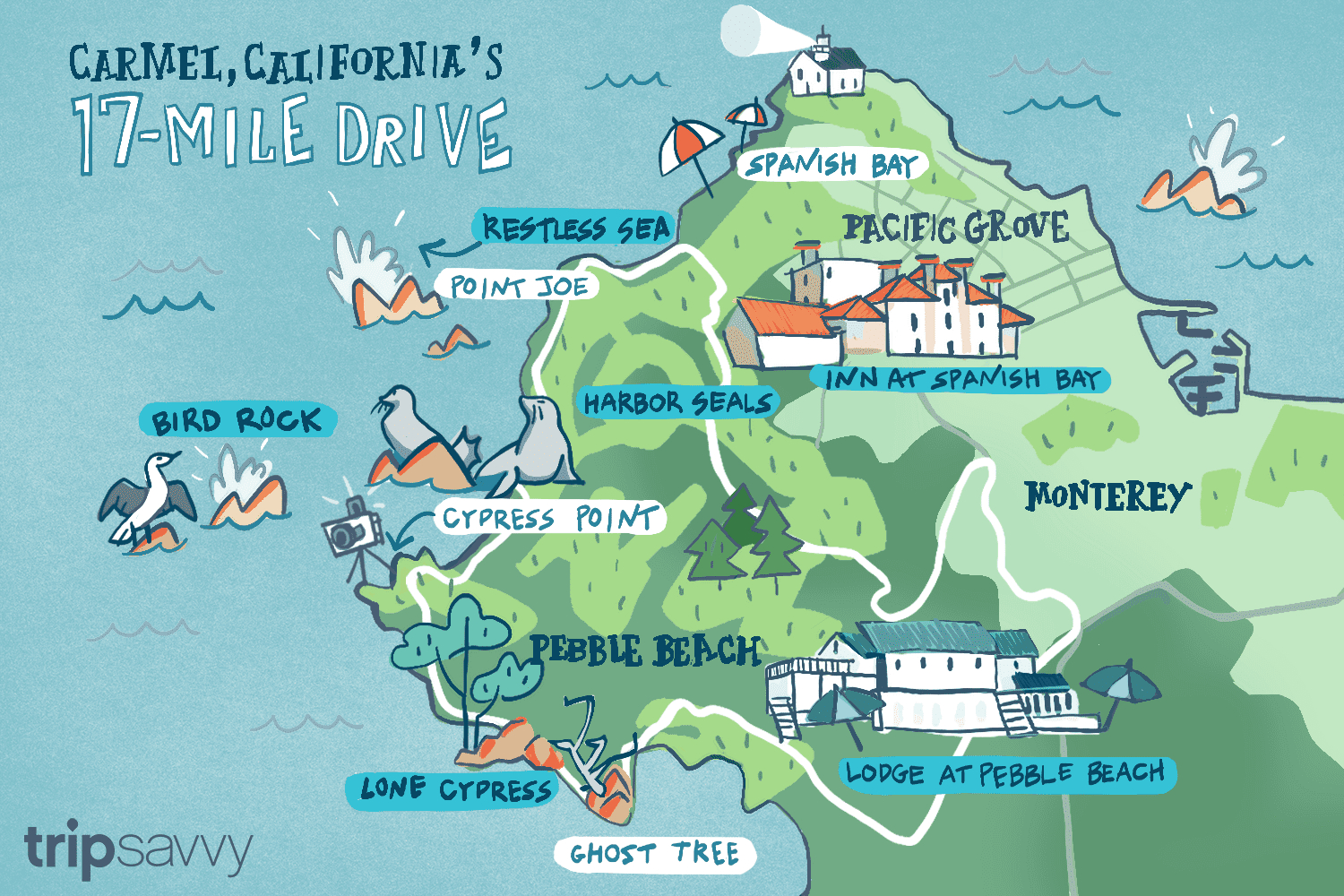 17Mile Drive MustDo Stops And Proven Tips Carmel California Map