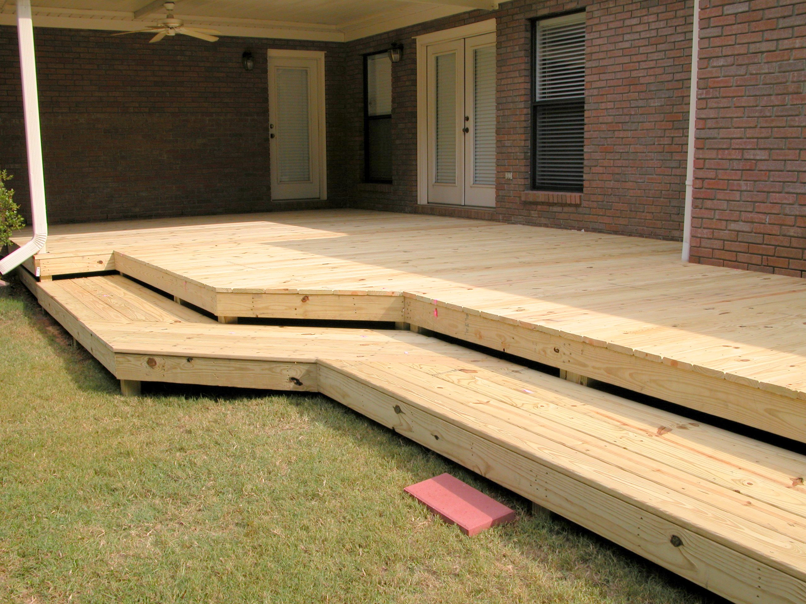 flat deck with wrap around steps3 RL Fencing & Decks