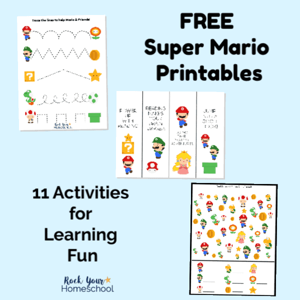 Super Mario Printables for Learning Fun - Rock Your Homeschool