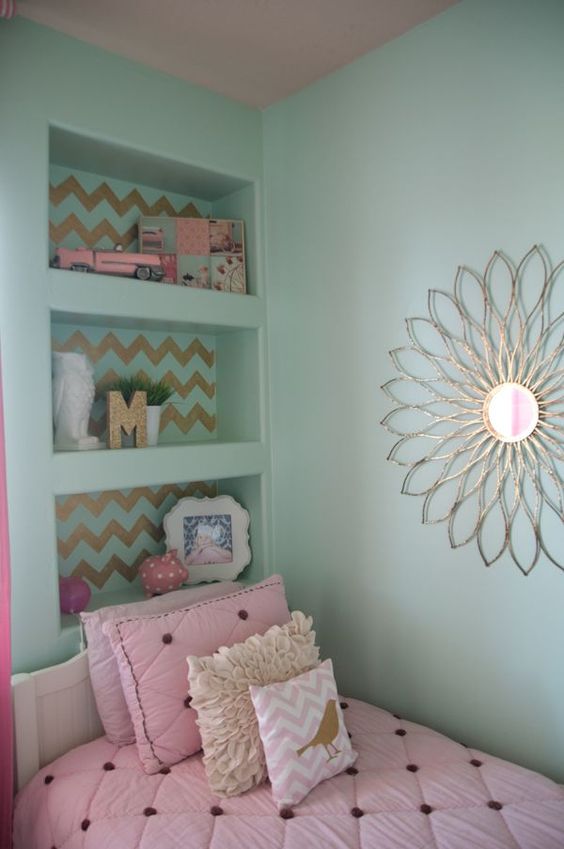 Pink bedrooms, Teal and Gold bedroom on Pinterest