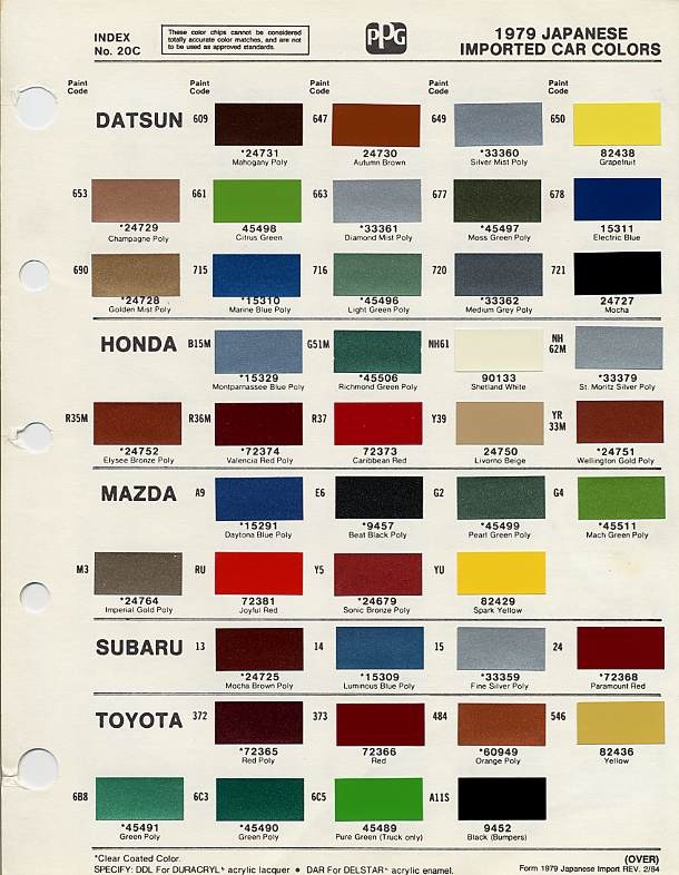 108 best images about Auto paint colors Codes on Pinterest