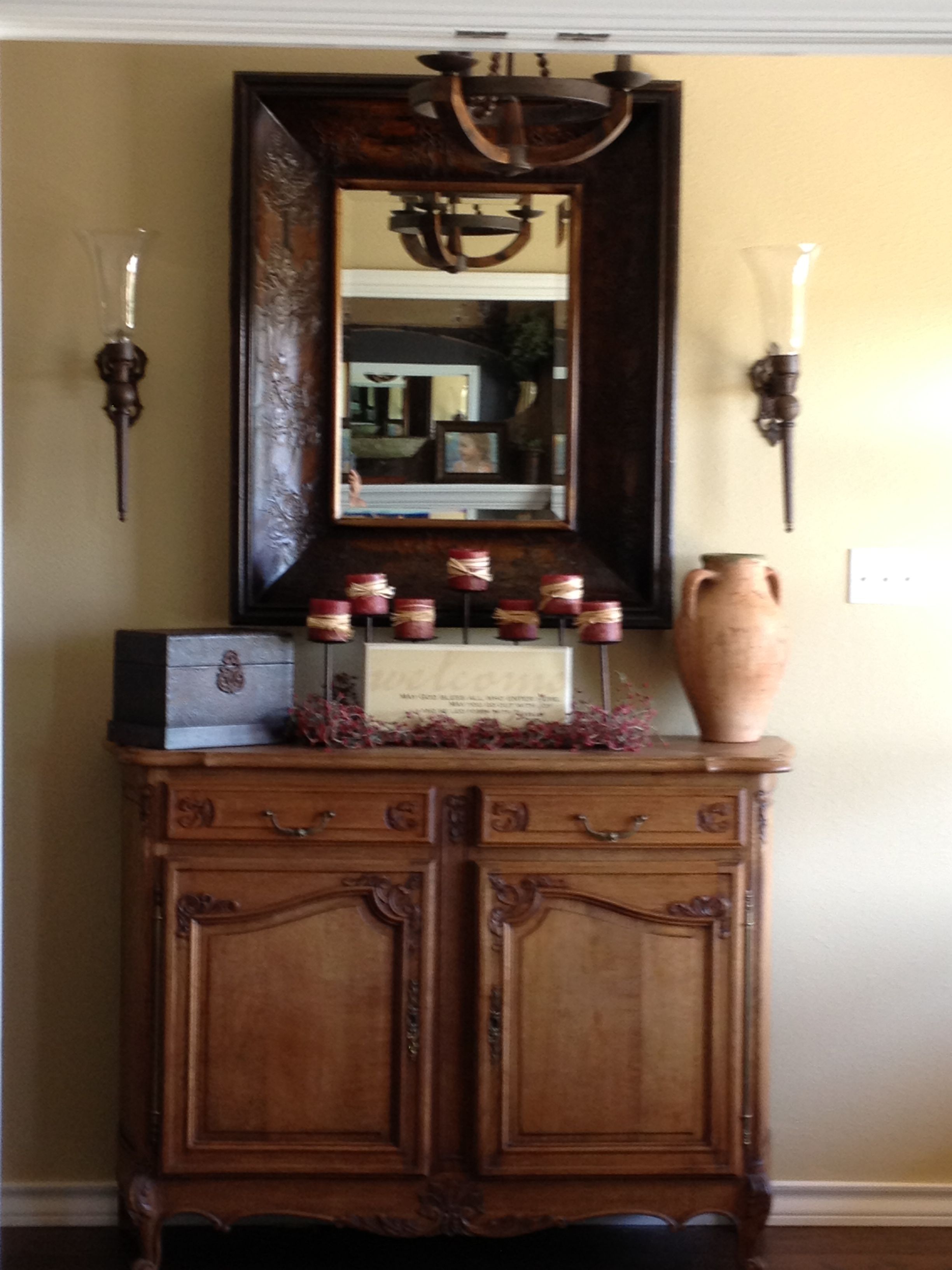 Entryway table and mirror { Home } Pinterest Entryway tables