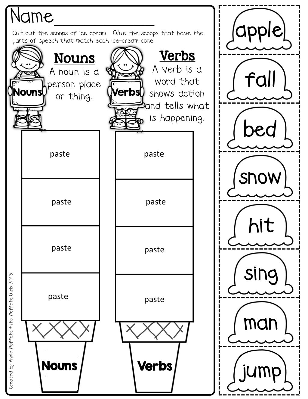 Nouns And Verbs Worksheet - Printable Calendars AT A GLANCE