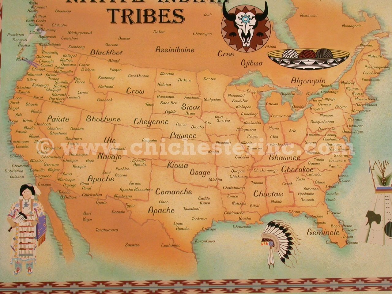 Map Of Native American Tribes In Us