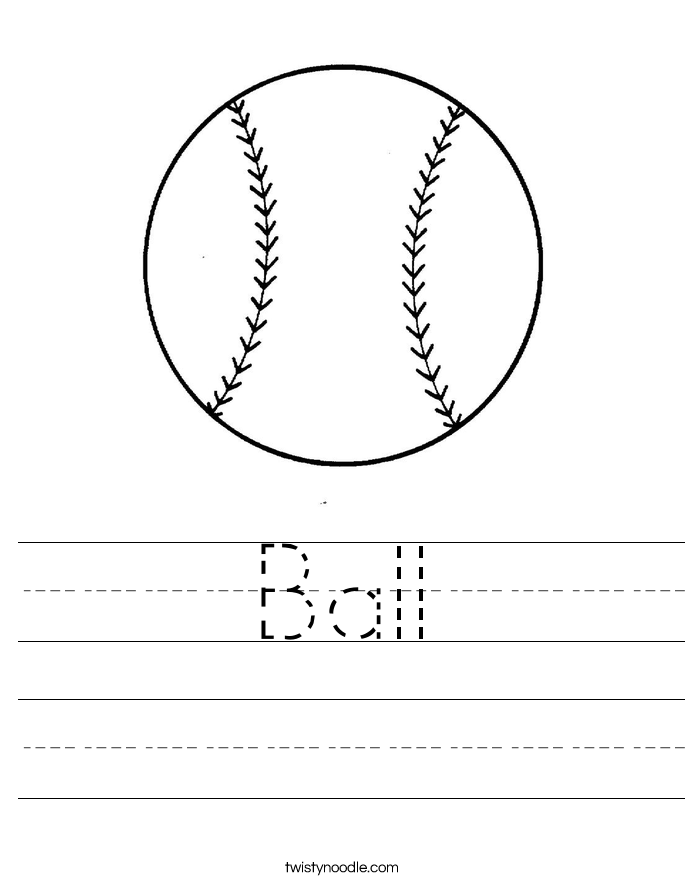 Ball Worksheet - Twisty Noodle