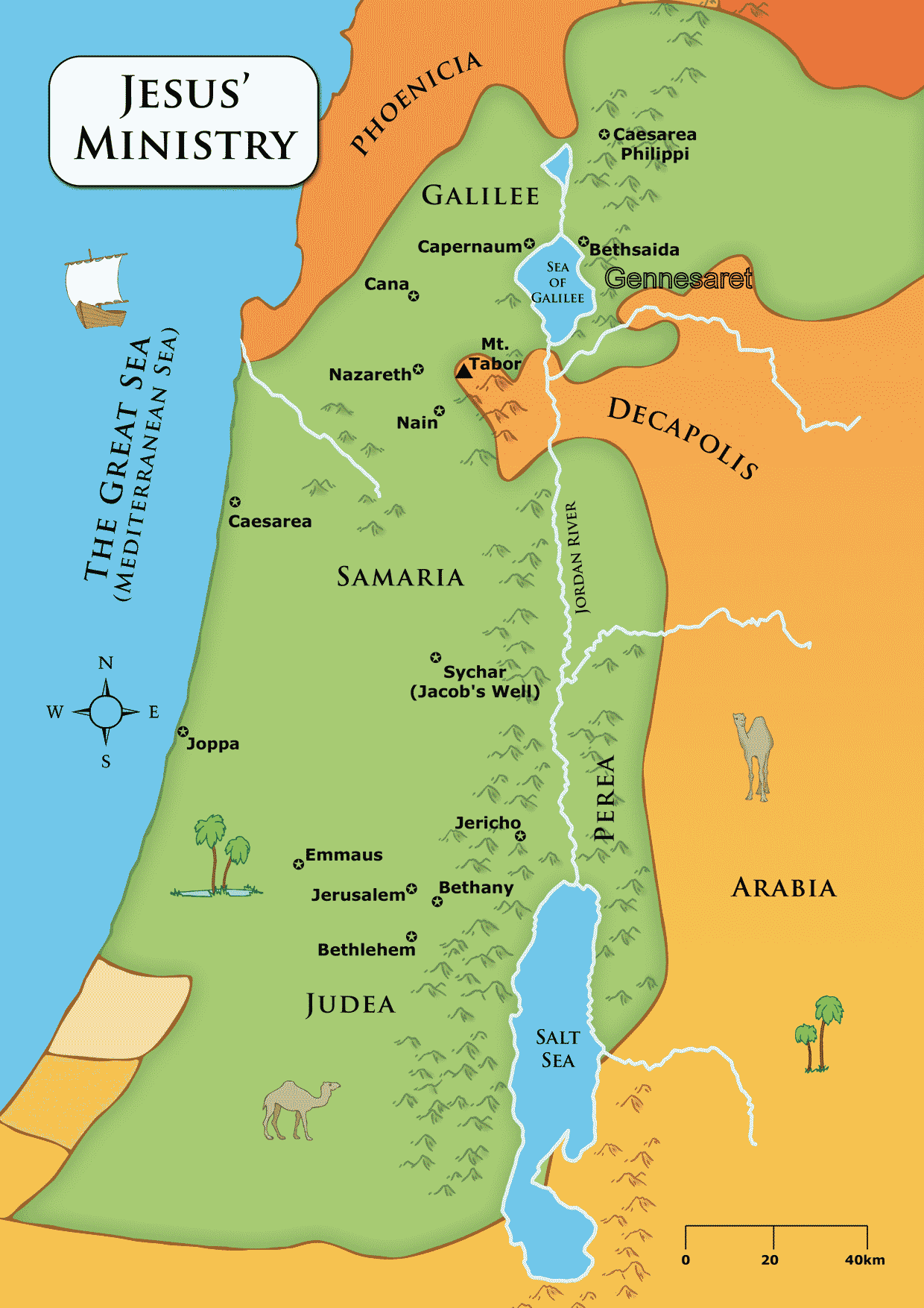 Jesus Early Ministry Map