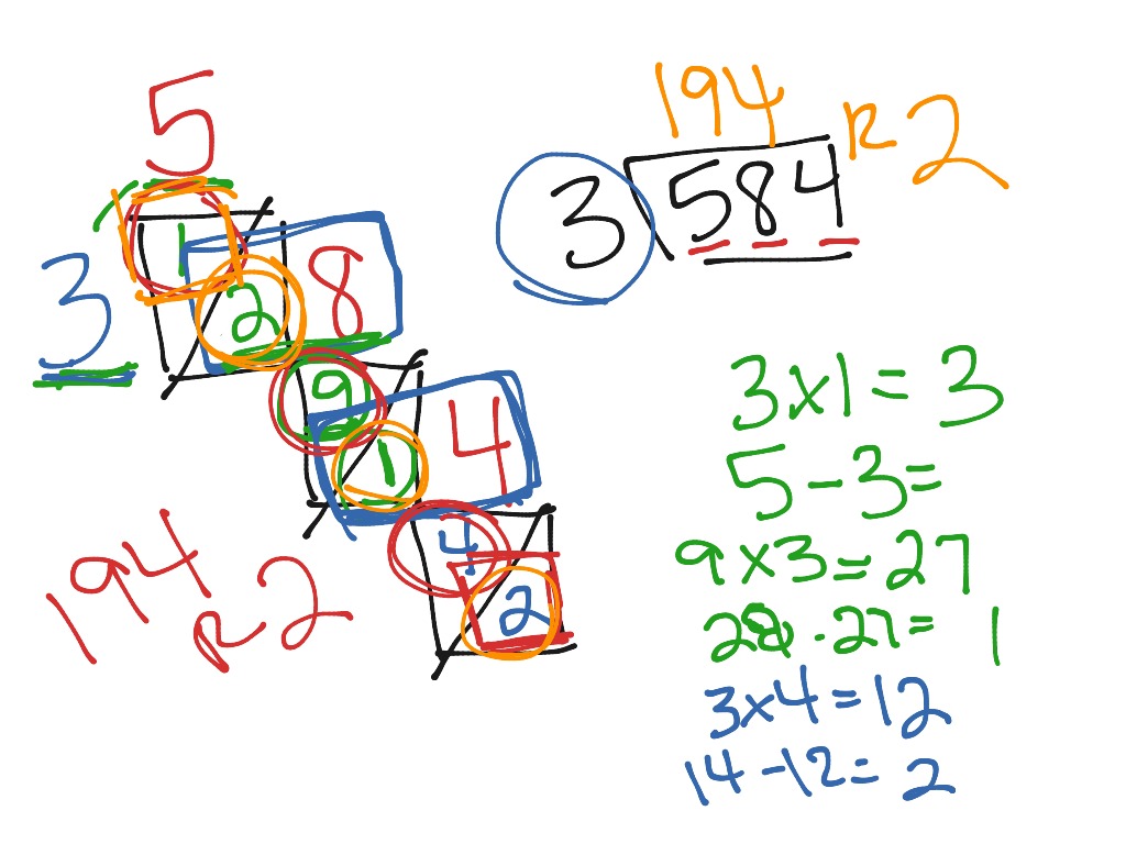 Lattice division | Math, Elementary Math, math 4th grade | ShowMe