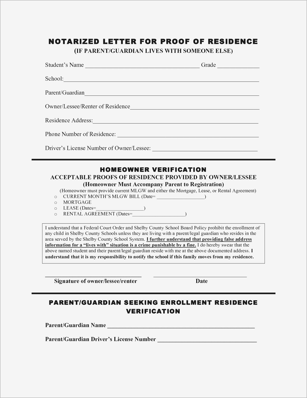 Notarized Letter For Guardianship Template - Printable Word Searches