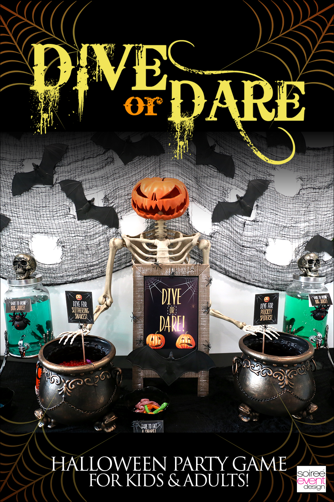 Halloween Party Games Dive or Dare + FREE Printables! Soiree Event