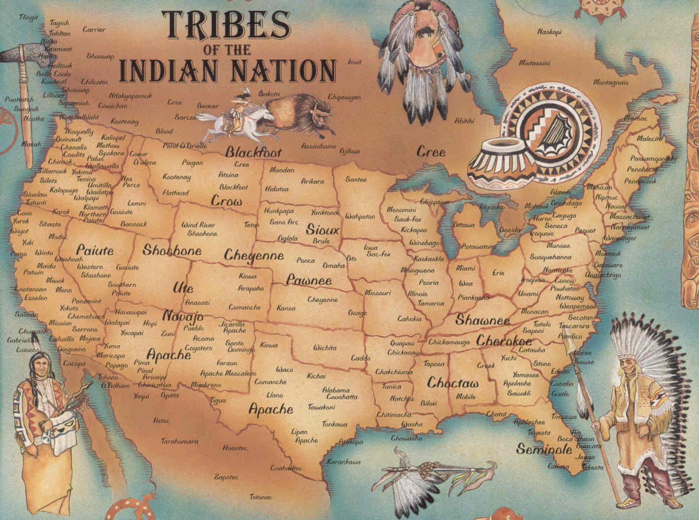 Map of Native American Tribes « spydersden