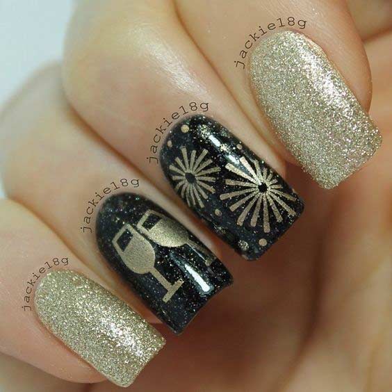 31 Snazzy New Year's Eve Nail Designs StayGlam