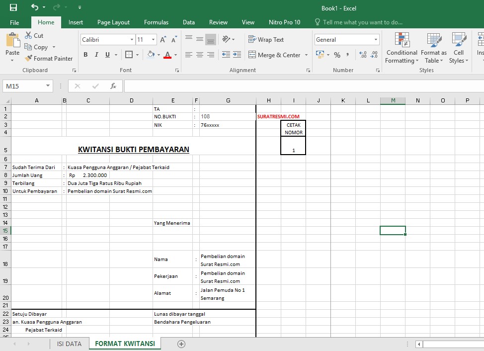 Cara Memunculkan Beberapa Invoice Di Kwitansi Dengan Rumus Excel ...