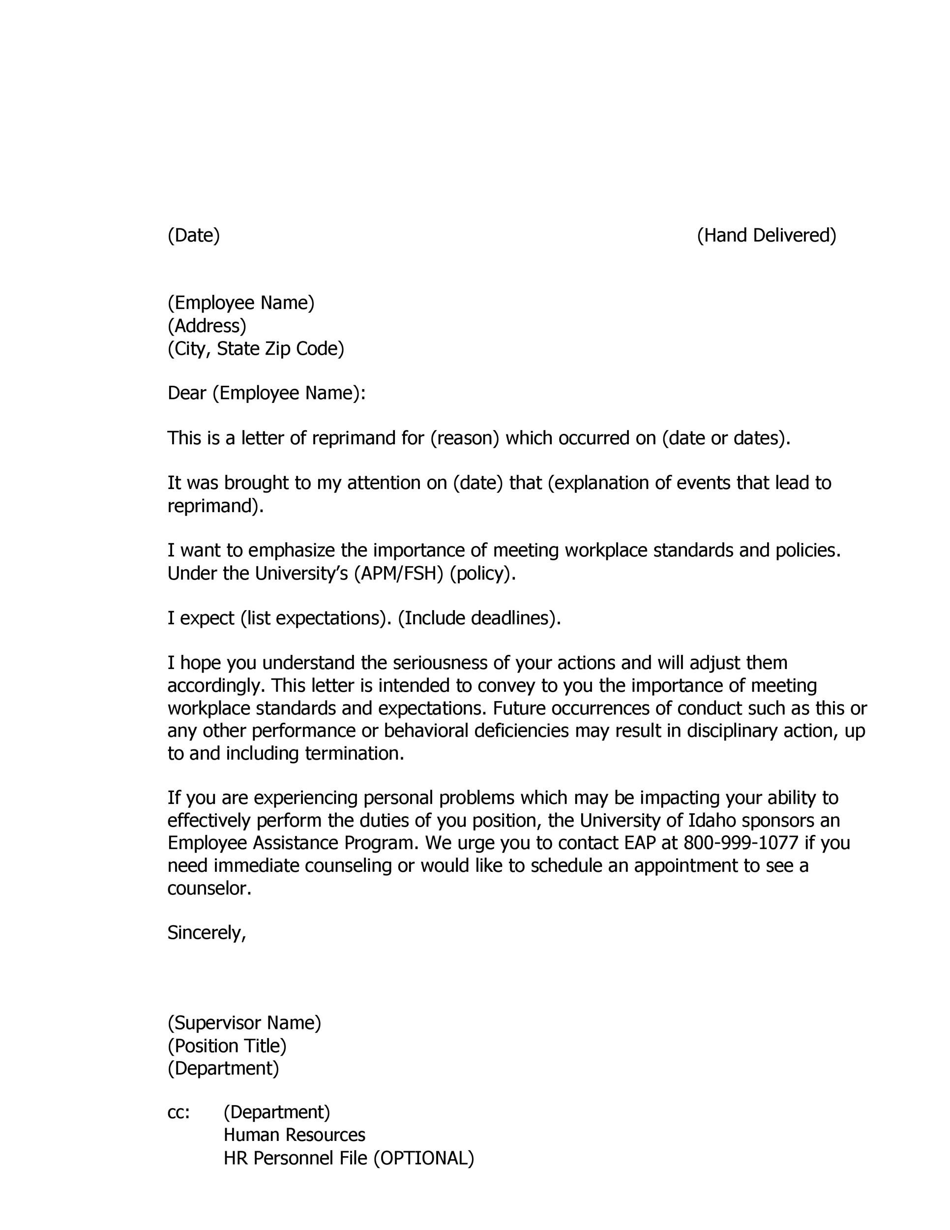 Employee Not Meeting Expectations Letter Collection Letter Template