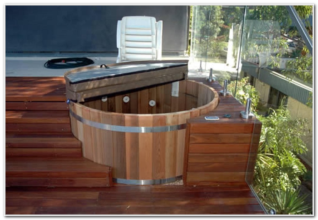 Sunken Hot Tub Deck Design Decks Home Decorating Ideas m9qx6r1w1J