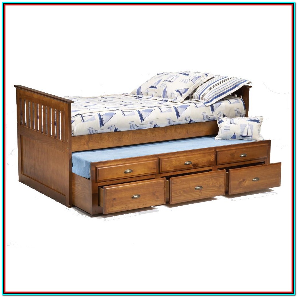 Captain Bed With Trundle And Drawers