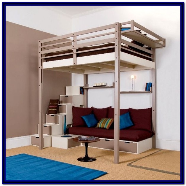 Diy Full Size Loft Bed With Stairs Plans