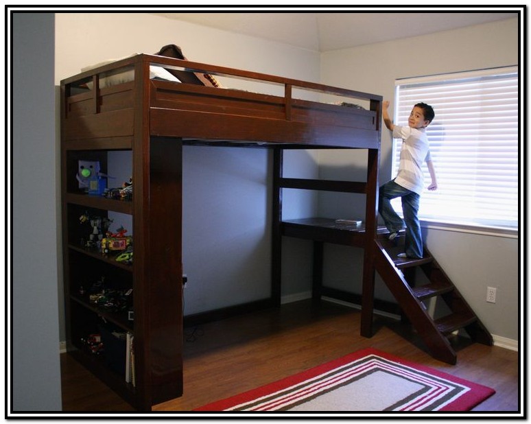 Loft Bed With Stairs And Desk Plans