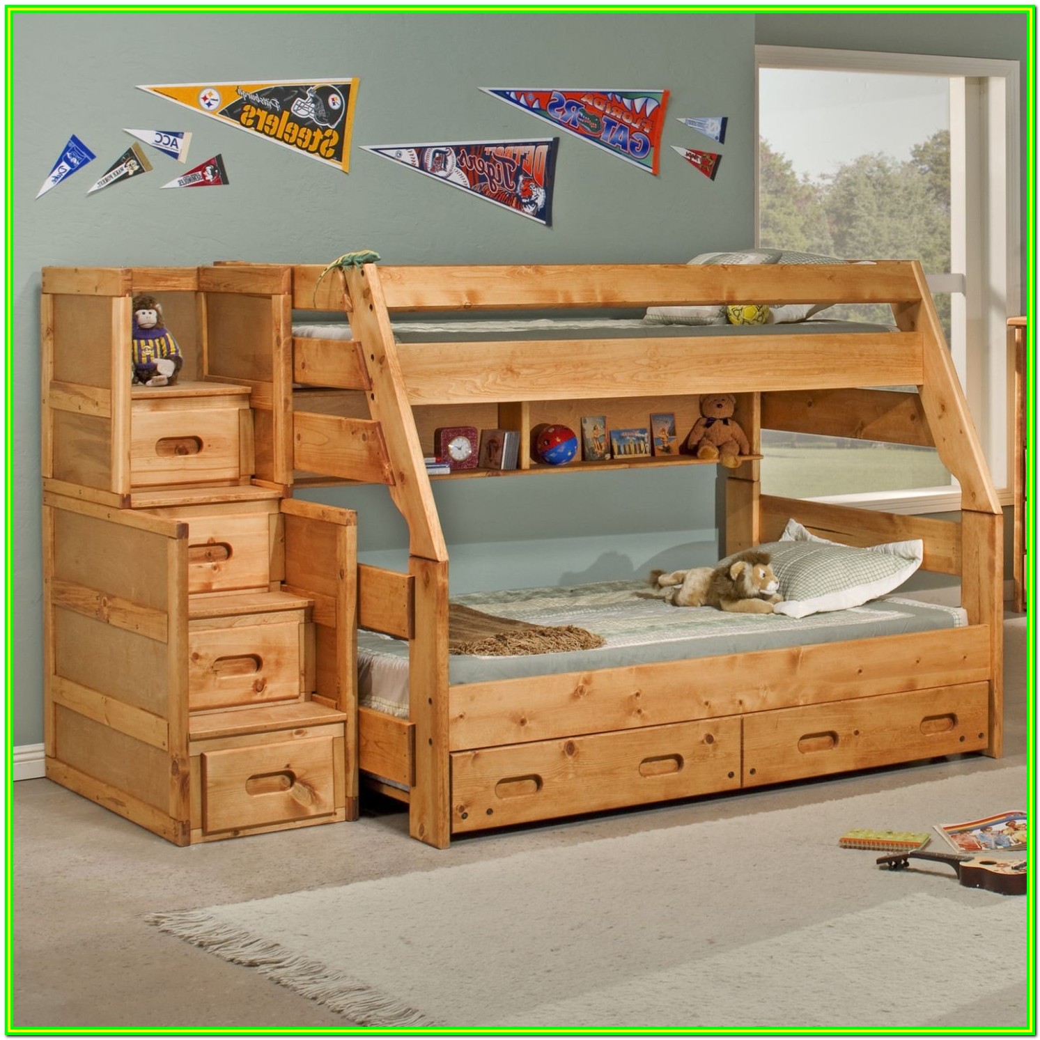 Twin Loft Bed With Stairs Plans