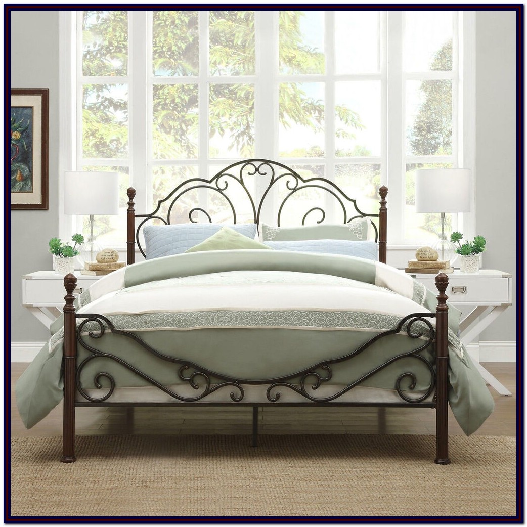 Iron Bed Frame Queen Metal Frame