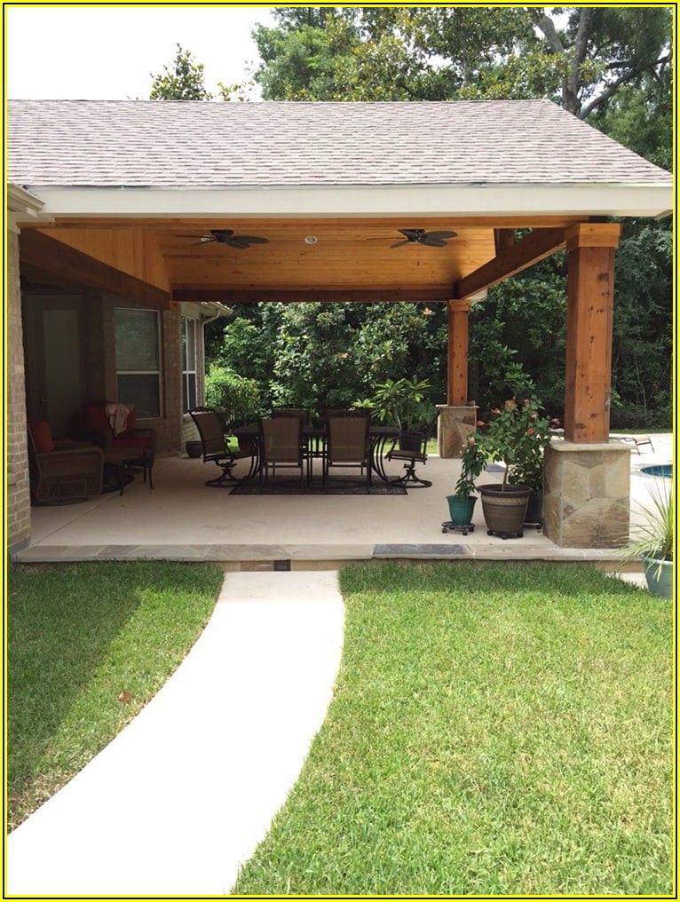 Outdoor Covered Patio Attached To House