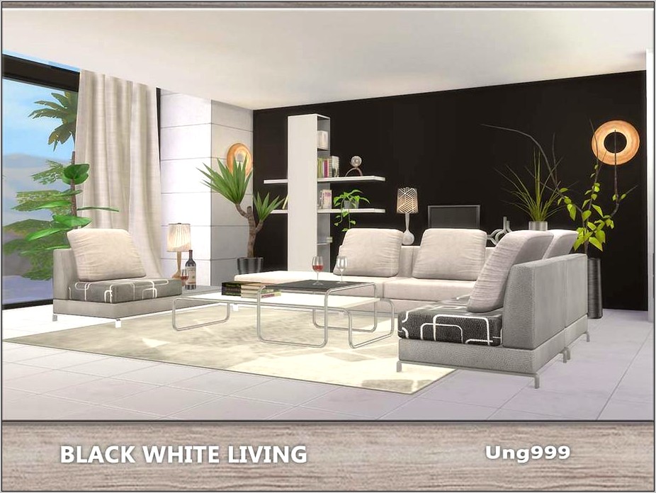 Black White Chairs Living Room