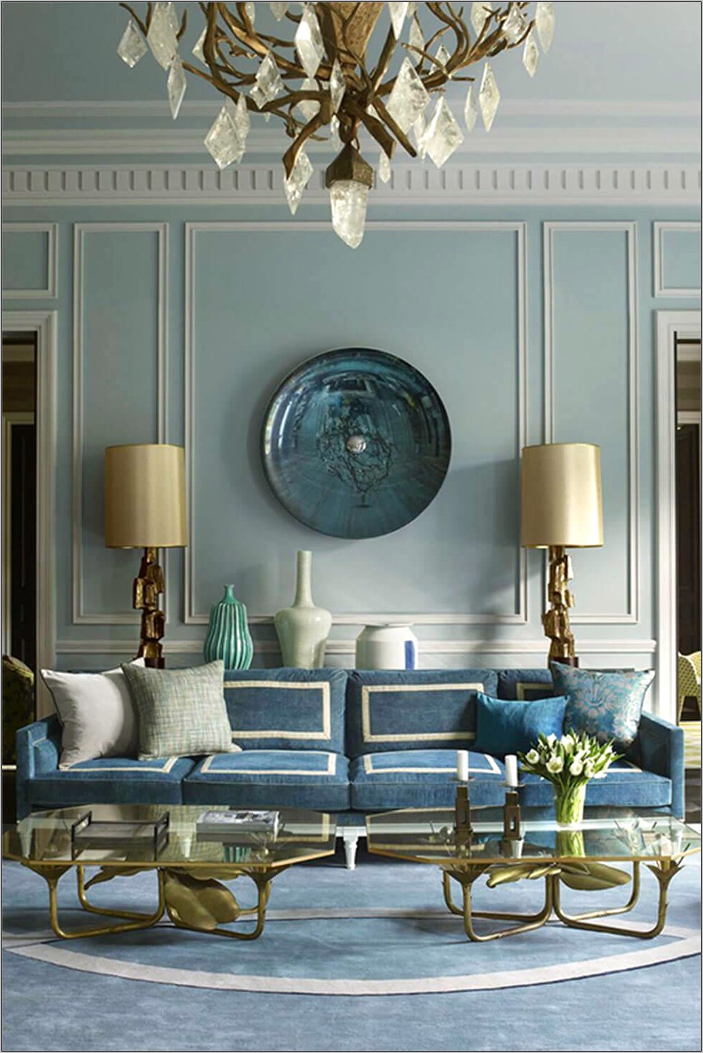 Blue Walls Living Room Decorating Ideas