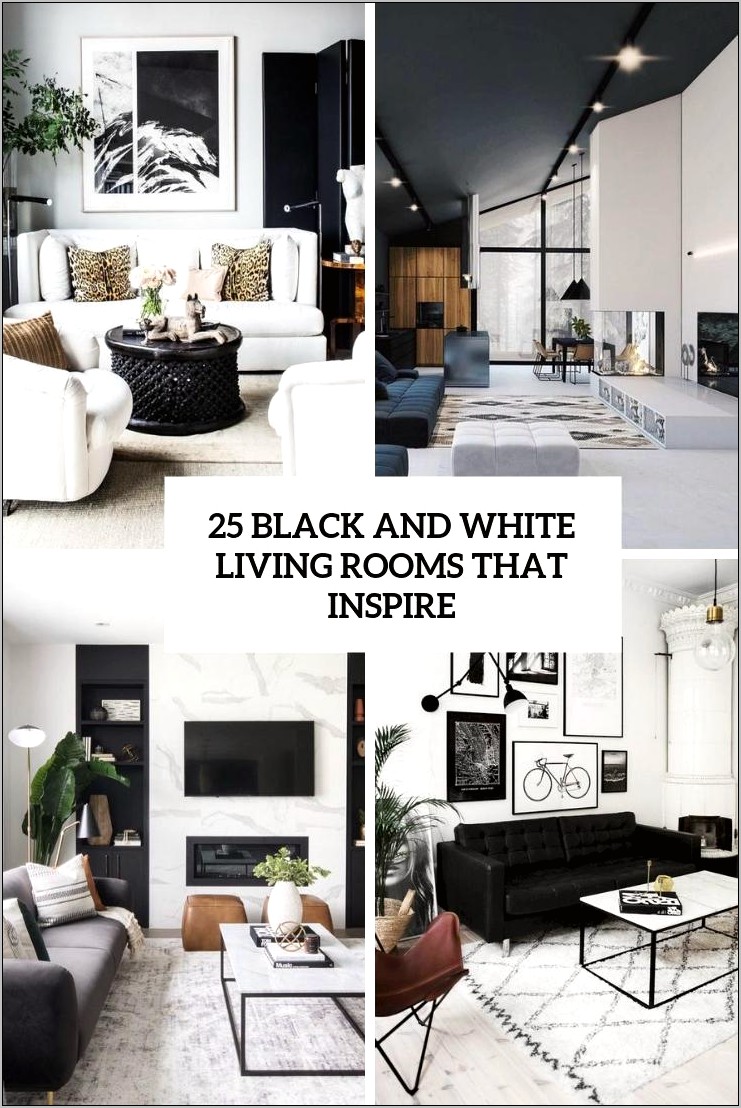 Black And White Living Room Ikd