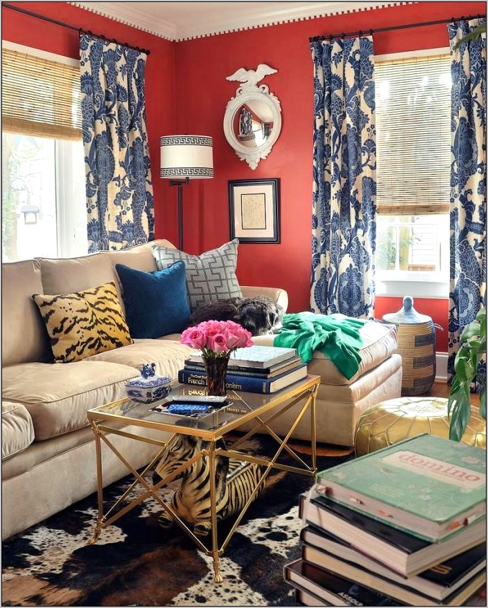 Red And Blue Living Room Decorating Ideas